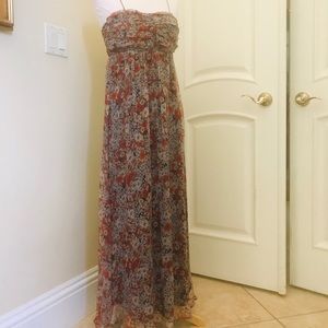 Zara maxi silk dress